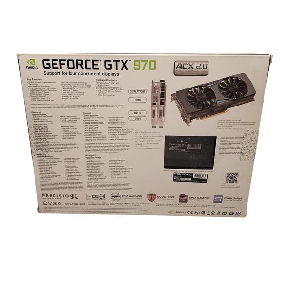 EVGA GeForce GTX 970 Graphics Card complete in box - Picture 2 of 9